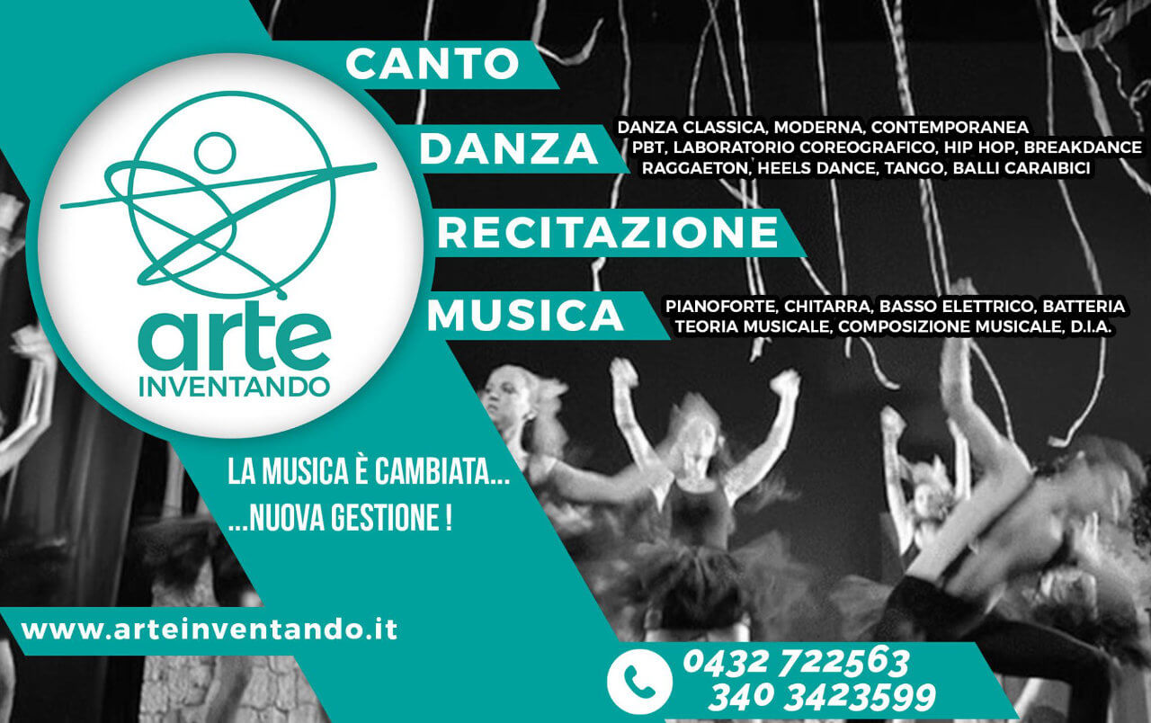 Nuovi corsi 2021-22 di corsi di danza, musica, canto e recitazione di ArteInventando