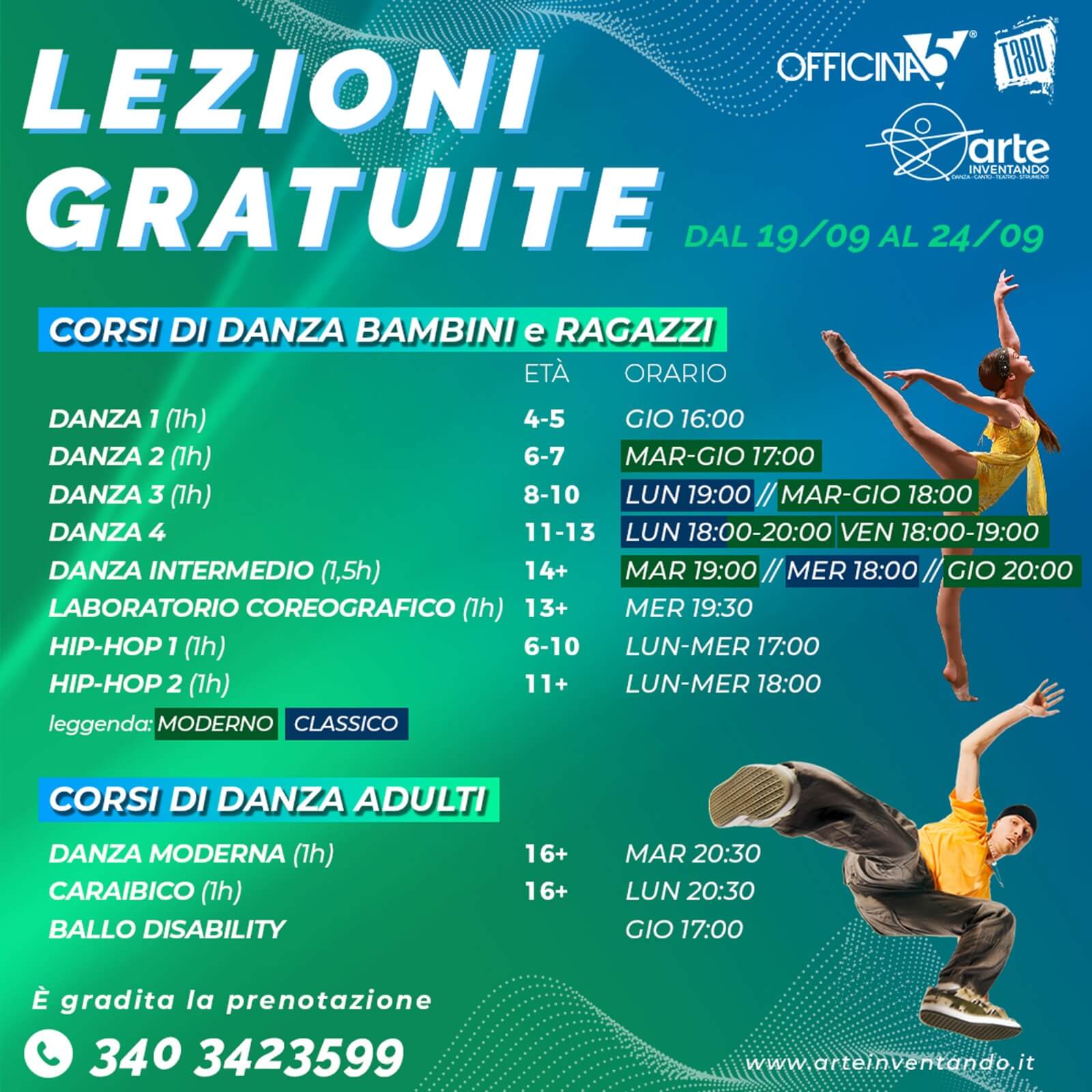 Lezioni gratuite di prova di danza da ARTEinventando a Ipplis di Premariacco